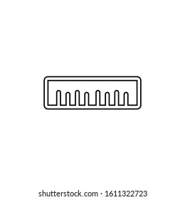 Ruler icon. Building engineer job tool symbol. education sign. Logo design element.