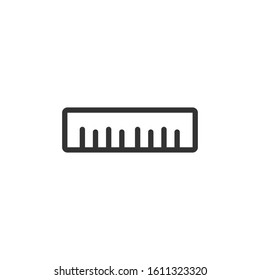 Ruler icon. Building engineer job tool symbol. education sign. Logo design element.