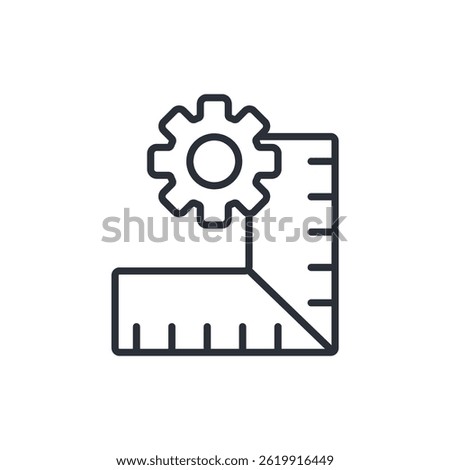 ruler icon collection .design style with background