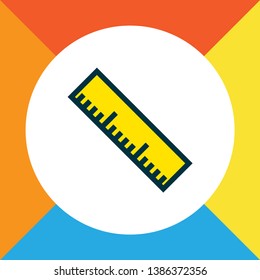 Ruler icon colored line symbol. Premium quality isolated measurement element in trendy style.