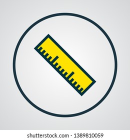 Ruler icon colored line symbol. Premium quality isolated measurement element in trendy style.