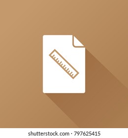 ruler icon. construction tool