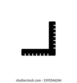 Ruler icon design isolated on white background. Vector illustration