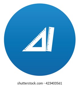 Ruler icon design on blue background,vector