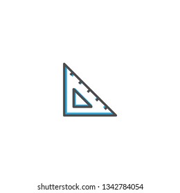 Ruler icon design. Stationery icon vector illustration