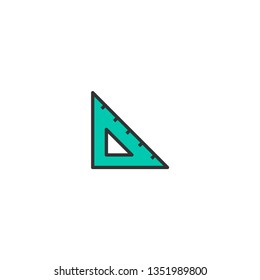 Ruler icon design. Stationery icon vector illustration