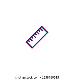 Ruler icon design. Stationery icon vector illustration