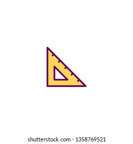 Ruler icon design. Stationery icon vector illustration