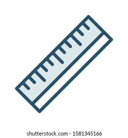 Ruler icon design template, color style