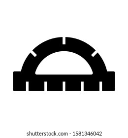 Ruler icon design template, glyph style, flat vector