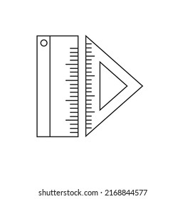 ruler icon design template isolated