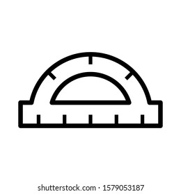 Ruler icon design template, outlined style, editable stroke