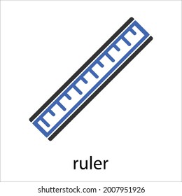 Ruler icon design vector graphics