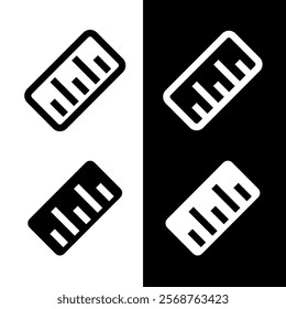 Ruler icon. Designation of dimensions or dimensions. Measurement or drawing attribute. Mathematical or geometrical symbol. Web icon.