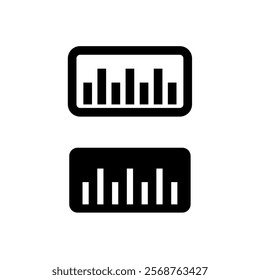 Ruler icon. Designation of dimensions or dimensions. Measurement or drawing attribute. Mathematical or geometrical symbol. Web icon.