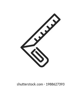 ruler icon designed in line vector illustration style