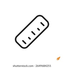 ruler icon is designed in a visually appealing and easily recognizable style. It’s suitable for various visual needs such as apps, presentations, digital media, or other graphic design projects.