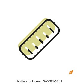 ruler icon is designed in a visually appealing and easily recognizable style. It’s suitable for various visual needs such as apps, presentations, digital media, or other graphic design projects.