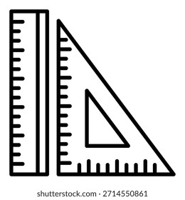 Ruler icon for drawing geometric planes