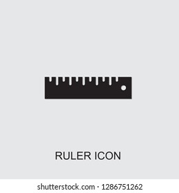 ruler icon . Editable filled ruler icon from office. Trendy ruler icon for web and mobile.