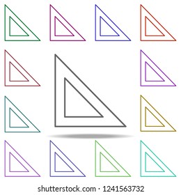 ruler icon. Elements of education in multi color style icons. Simple icon for websites, web design, mobile app, info graphics