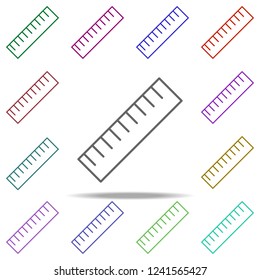 ruler icon. Elements of education in multi color style icons. Simple icon for websites, web design, mobile app, info graphics