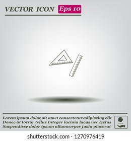 Ruler Icon Eps10