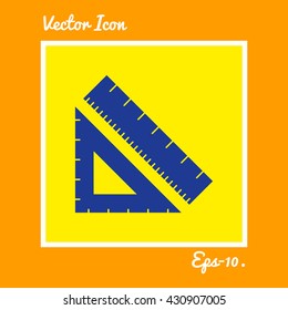 Ruler Icon. Eps-10.