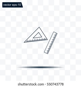 Ruler Icon Eps10