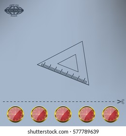 Ruler Icon Eps10