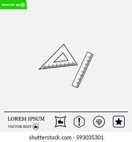 Ruler Icon Eps10
