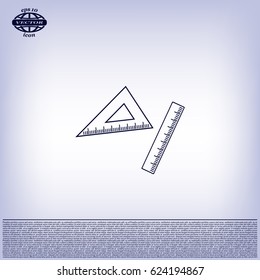 Ruler Icon Eps10