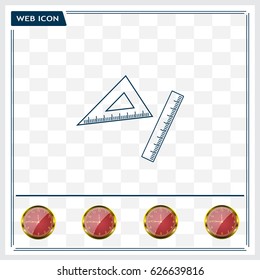Ruler Icon Eps10