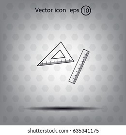 Ruler Icon Eps10