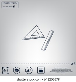 Ruler Icon Eps10