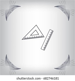Ruler Icon Eps10