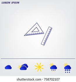 Ruler Icon Eps10