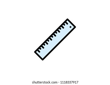 Ruler icon, filled line icon