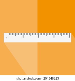 Ruler icon. Flat design style modern vector illustration.