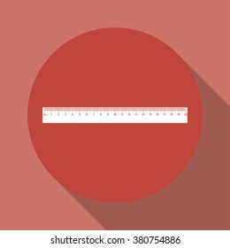 Ruler Icon. Flat design style. EPS 10