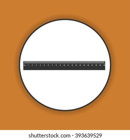 Ruler Icon. Flat design style. EPS 10