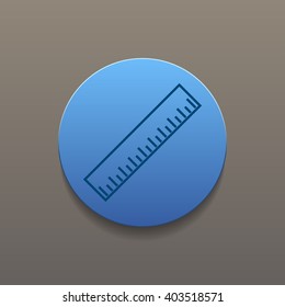 Ruler Icon. Flat design style. EPS 10