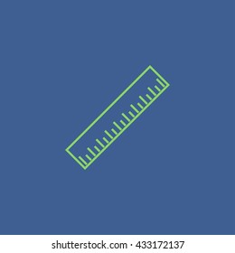 Ruler Icon. Flat design style. EPS 10