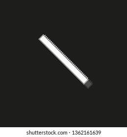 Ruler icon. Flat isolated illustration of rule vector icon