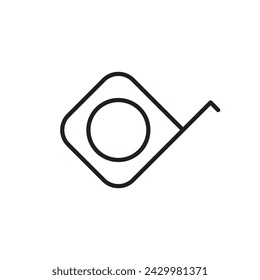 Lineal-Symbol. Lineal-flaches Schild-Design. Piktogramm für Linealabstand. Symbol für UX-UI-Skalierung