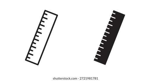 Icono de Regla Icono simple plano. Versión Liner - Vector de stock.