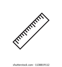 Ruler icon flat trendy