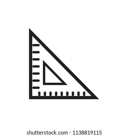 Ruler icon flat trendy