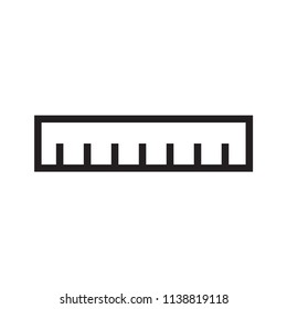Ruler icon flat trendy