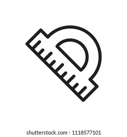 Ruler icon flat vector template design trendy